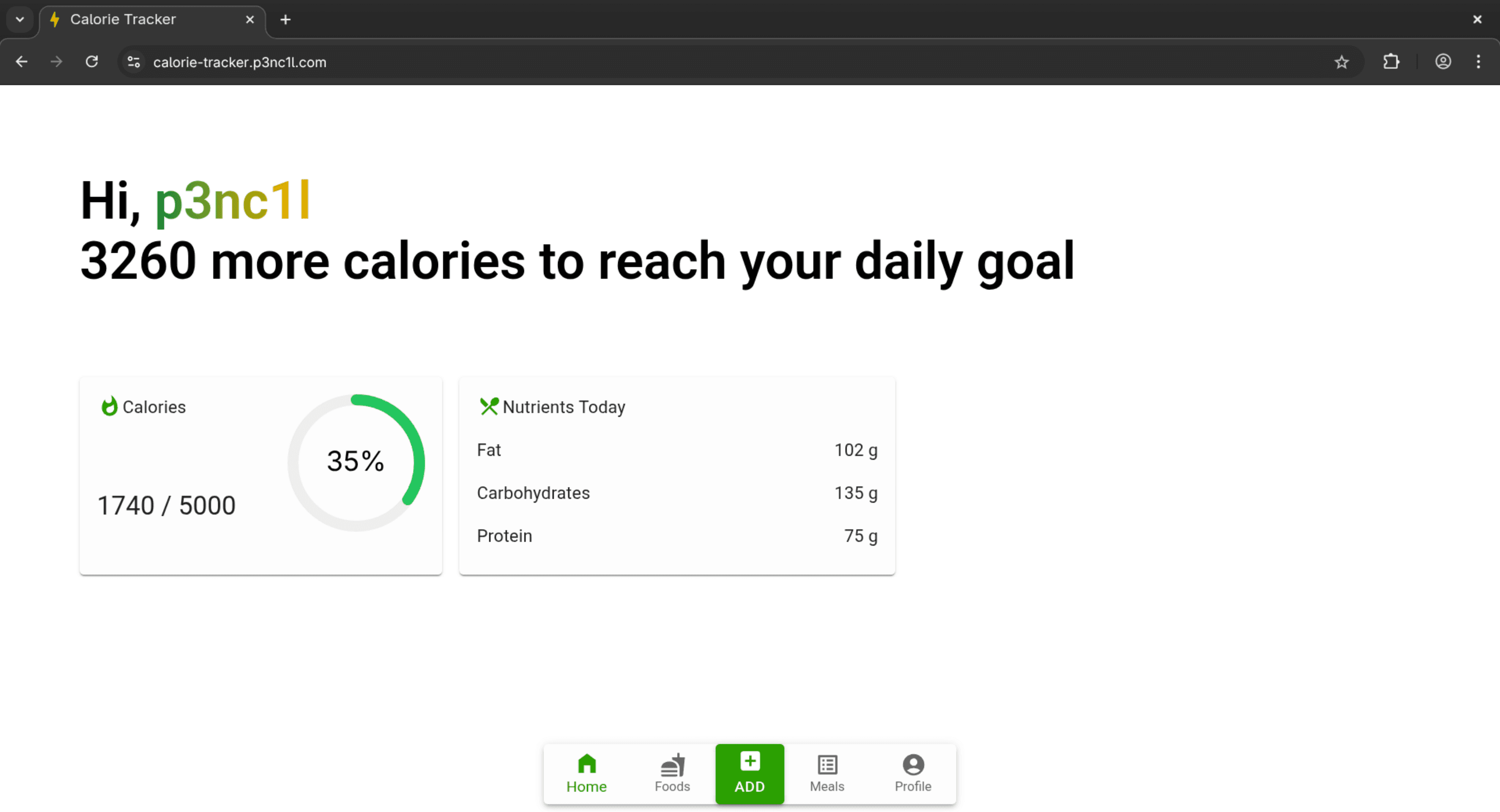 Calorie Tracker
